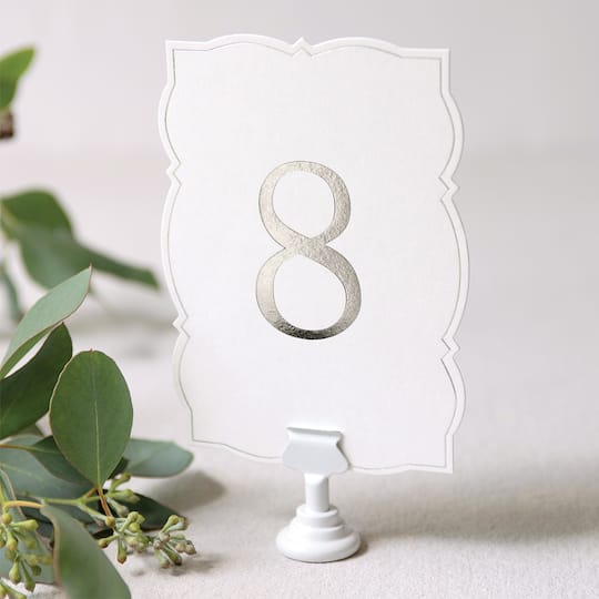 1 to 25 Ornate Silver Table Number Card Set by Celebrate It™